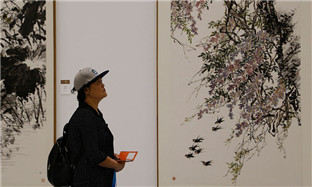 freehand ink paintings on show in hangzhou