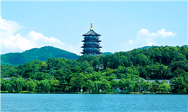 leifeng pagoda in the sunset