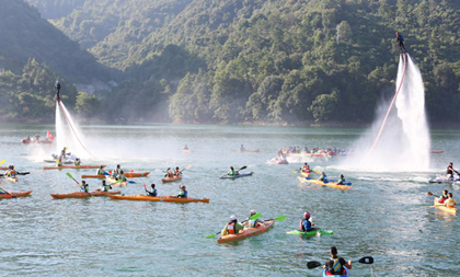 hangzhou 2022 organizes canoeing relay as 2-year countdown approaches