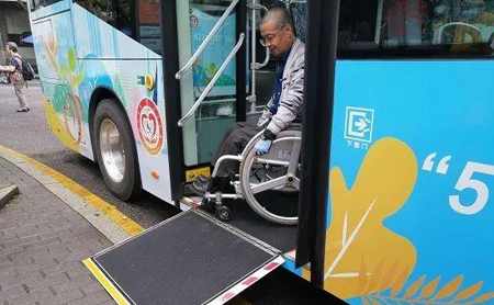 bus route 582 offers disabled people a convenient ride to west lake