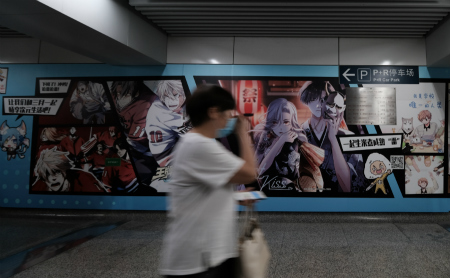 themed subway carriages feature cartoons, animations